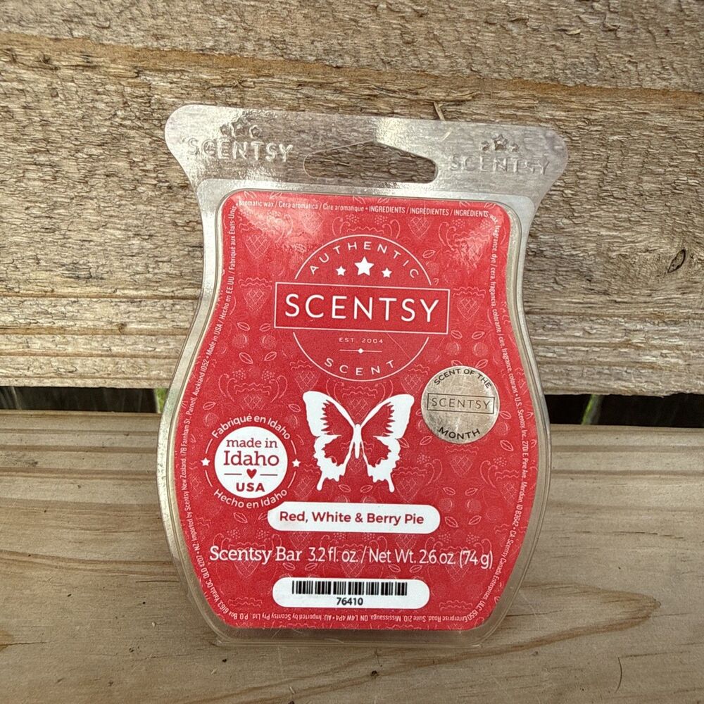 Scentsy Red White & Berry Pie 3.2 oz Red Wax Fragrance Bar New
